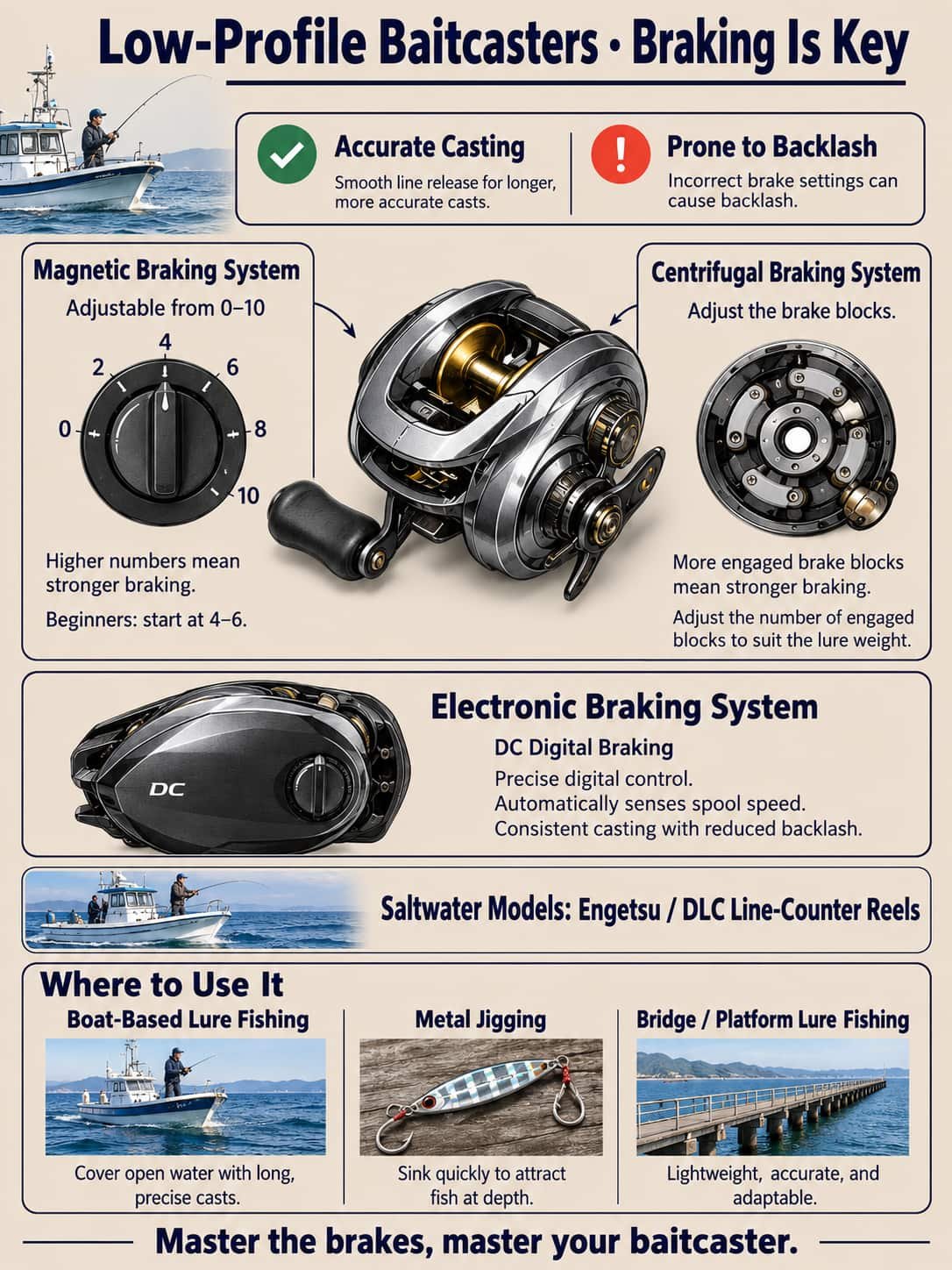 baitcasting reels and braking systems 4