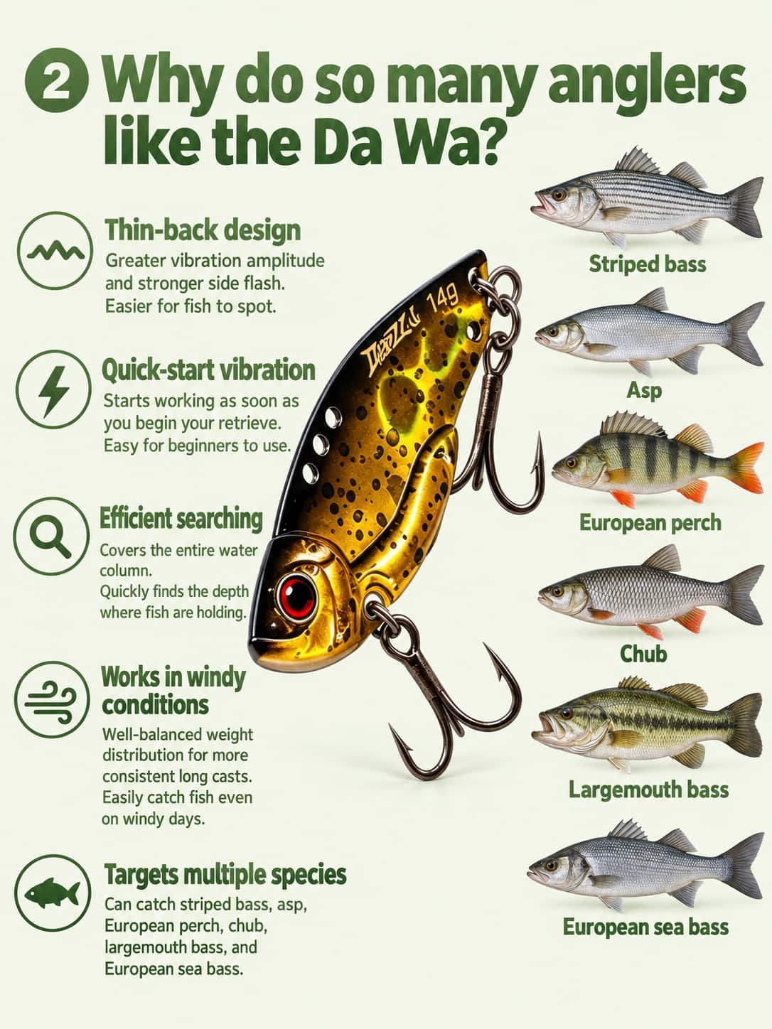 blade bait features and target species 2
