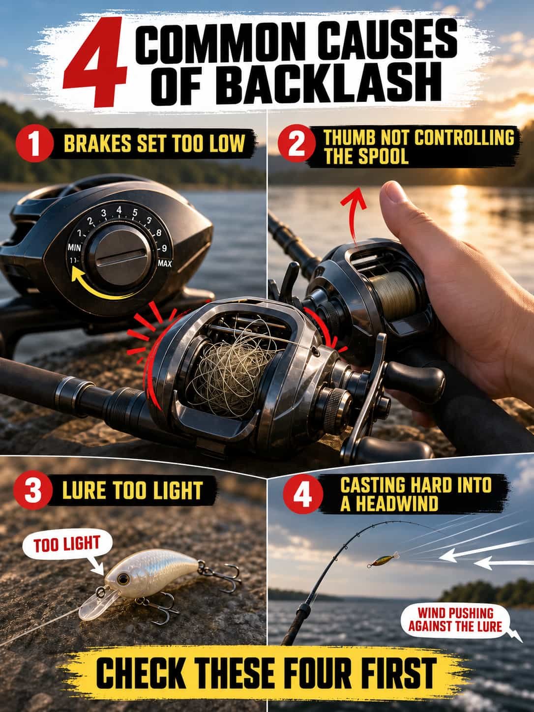 common causes of baitcaster backlash 3