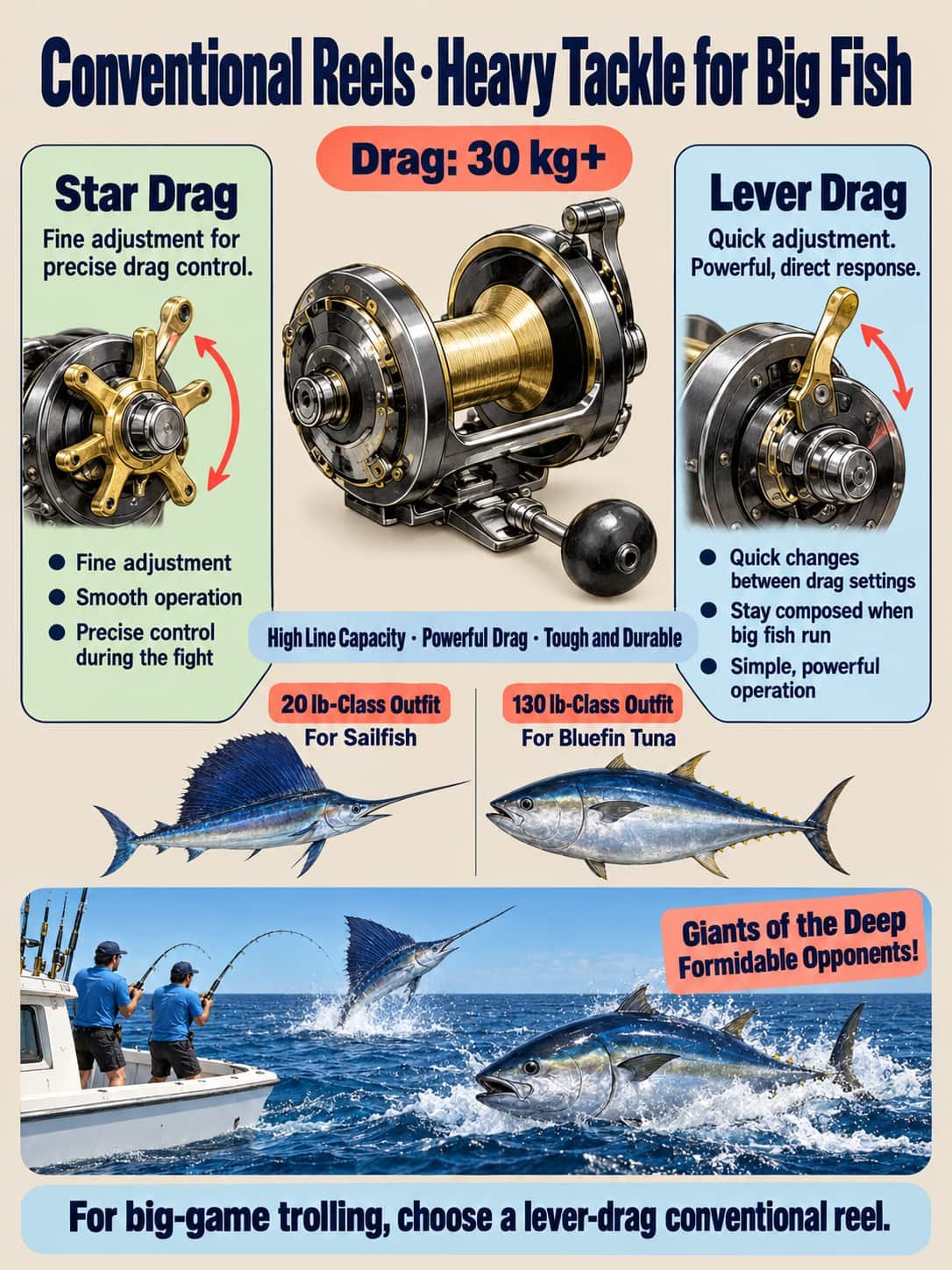 conventional reels star drag vs lever drag 5