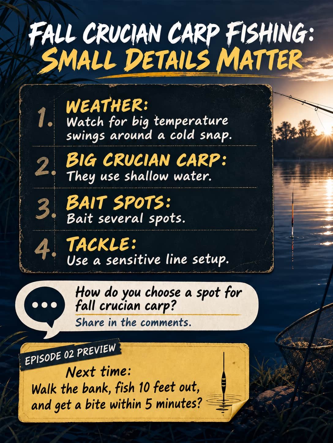 fall crucian carp fishing tips 6