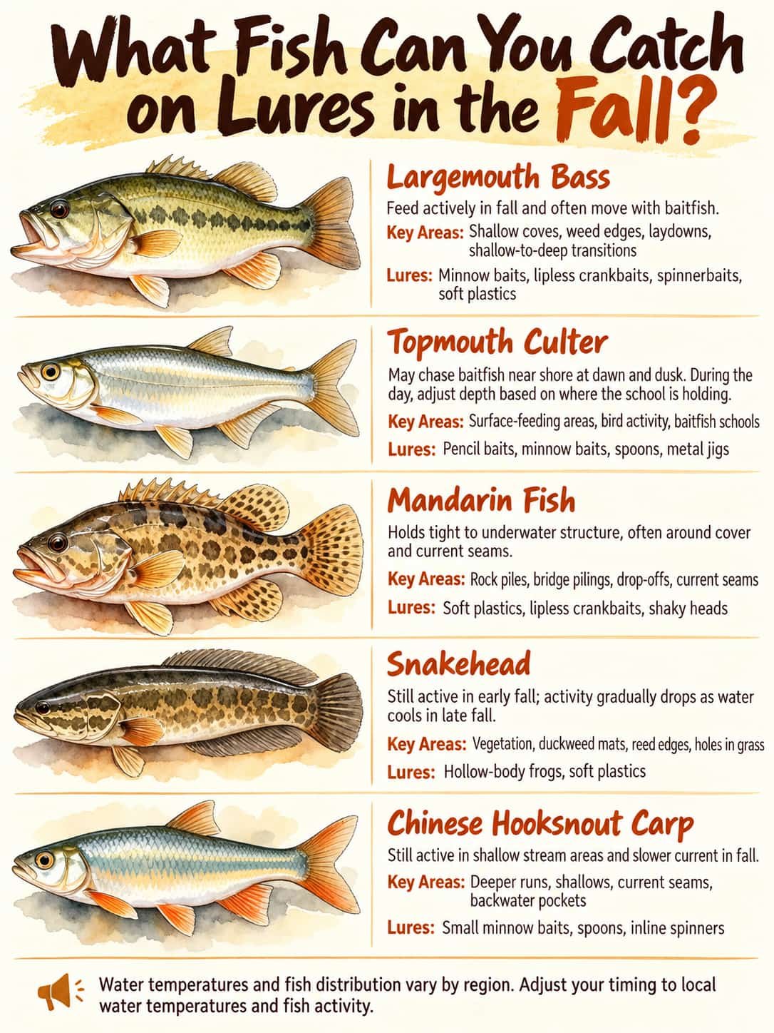 fall lure fishing target species 3