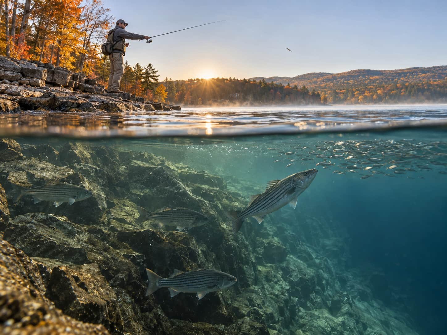 How to catch striped bass in the fall