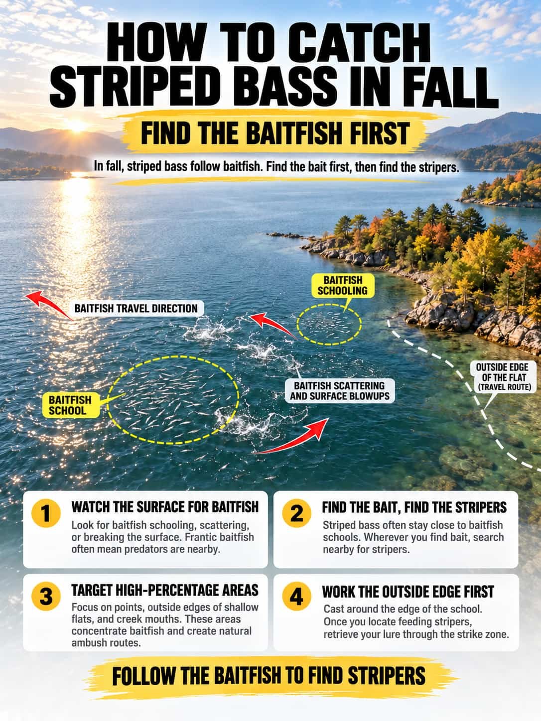 find baitfish for fall striped bass 3