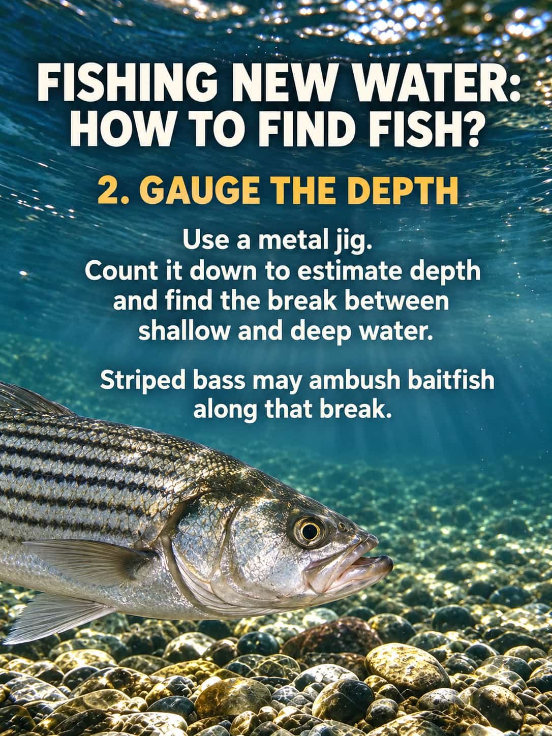 find fish in new water gauge depth 2