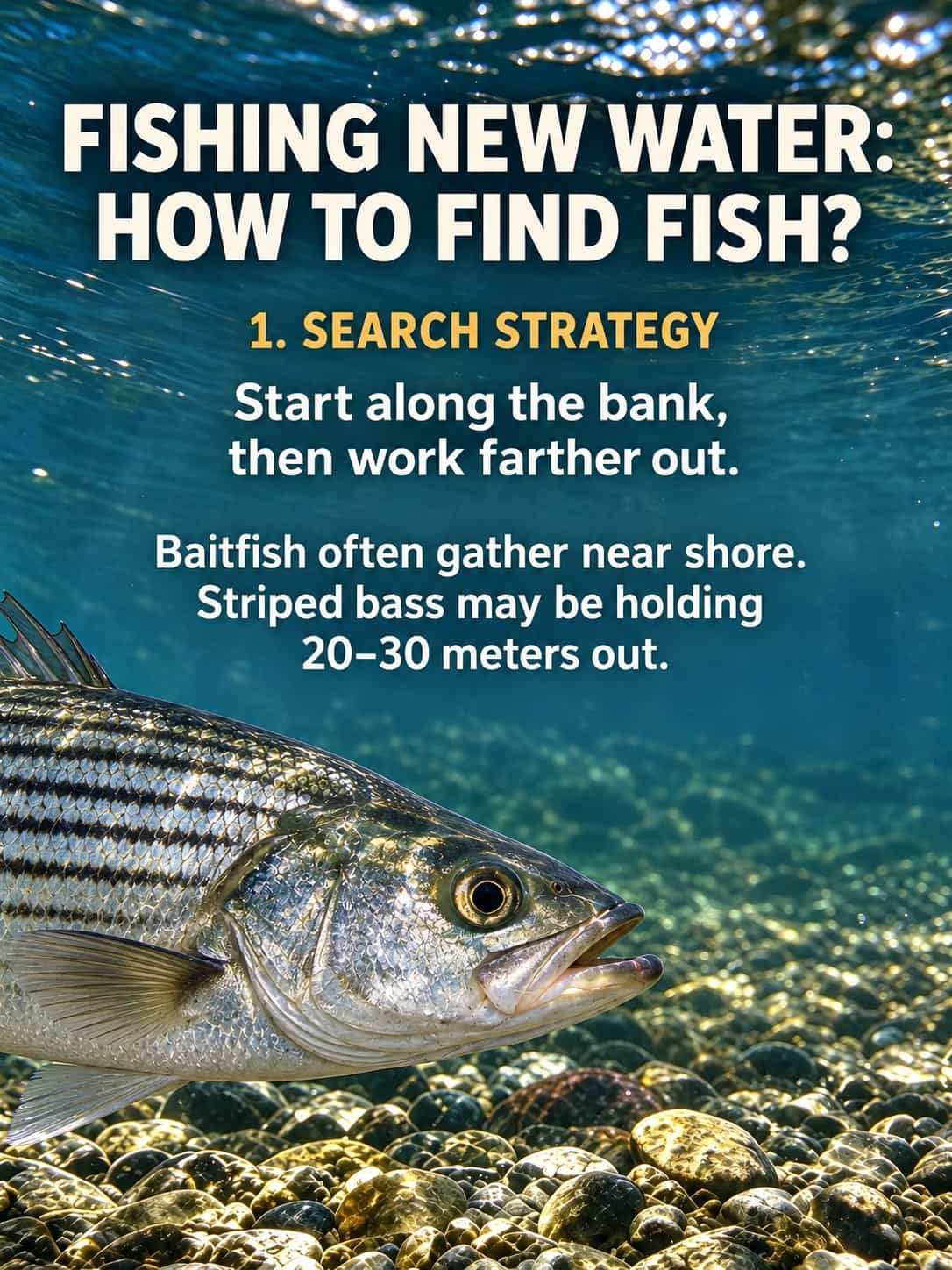 find fish in new water start nearshore 1