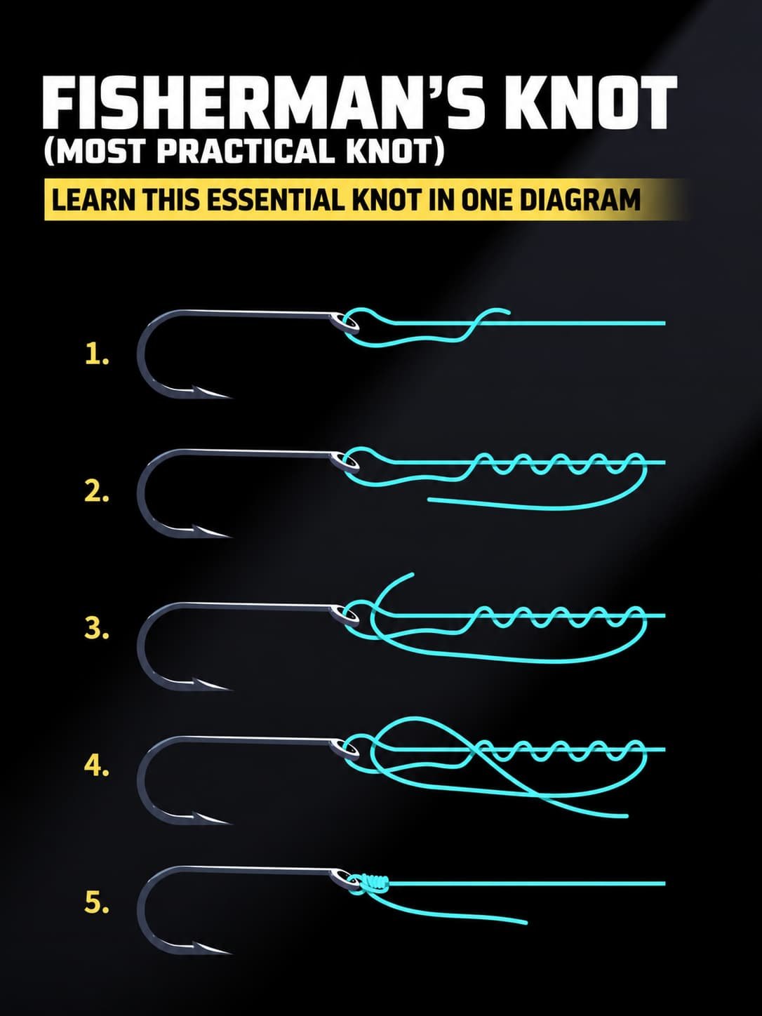fishermans knot fishing hook 5