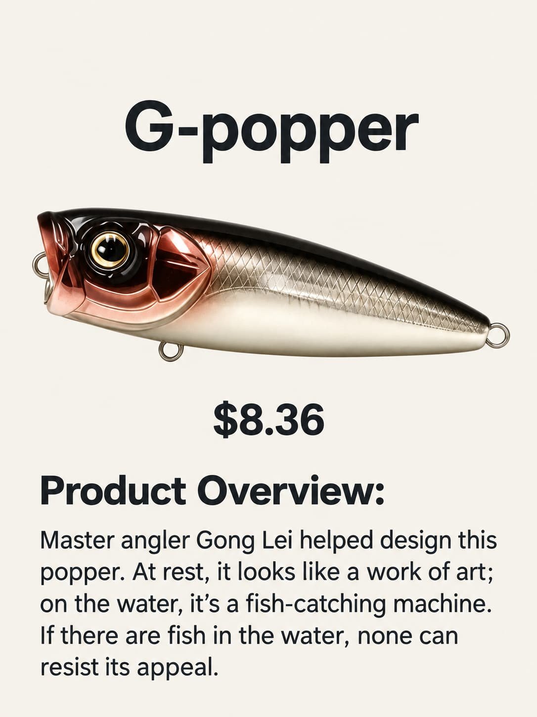 g popper topwater lure 6