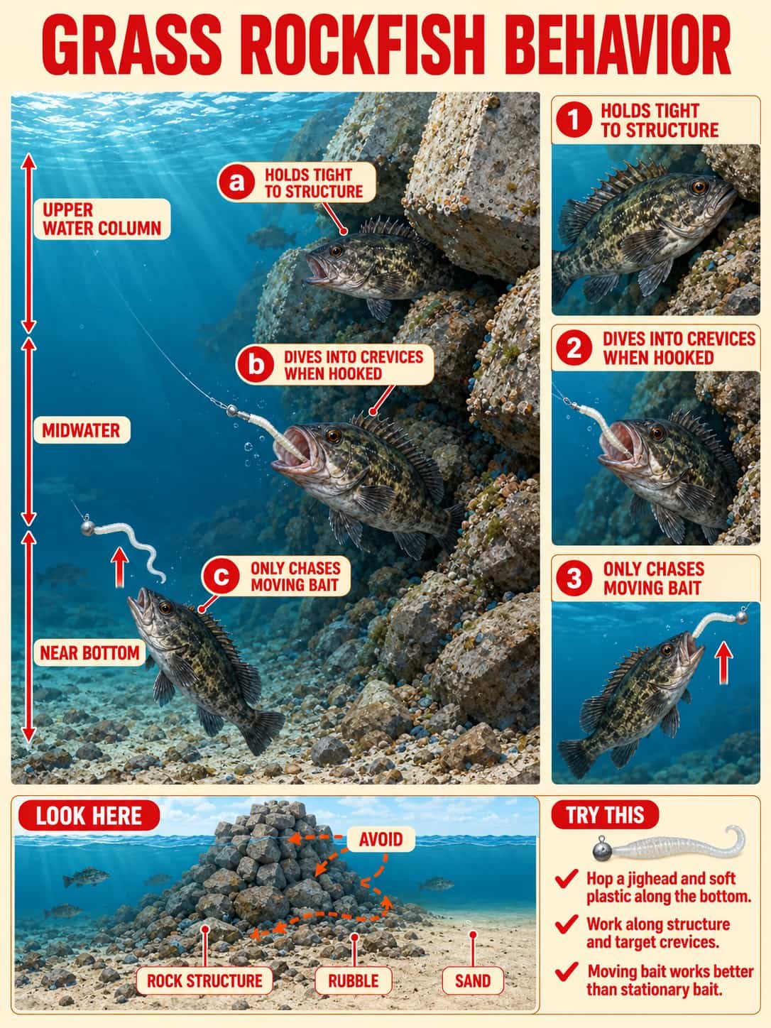 grass rockfish behavior around rocks 2