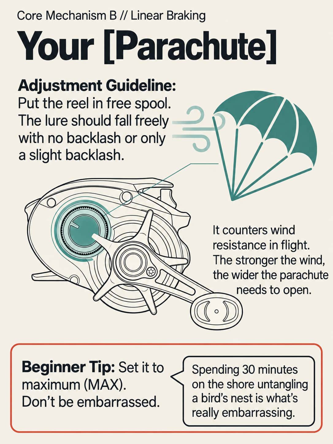 how to adjust baitcaster braking system 5