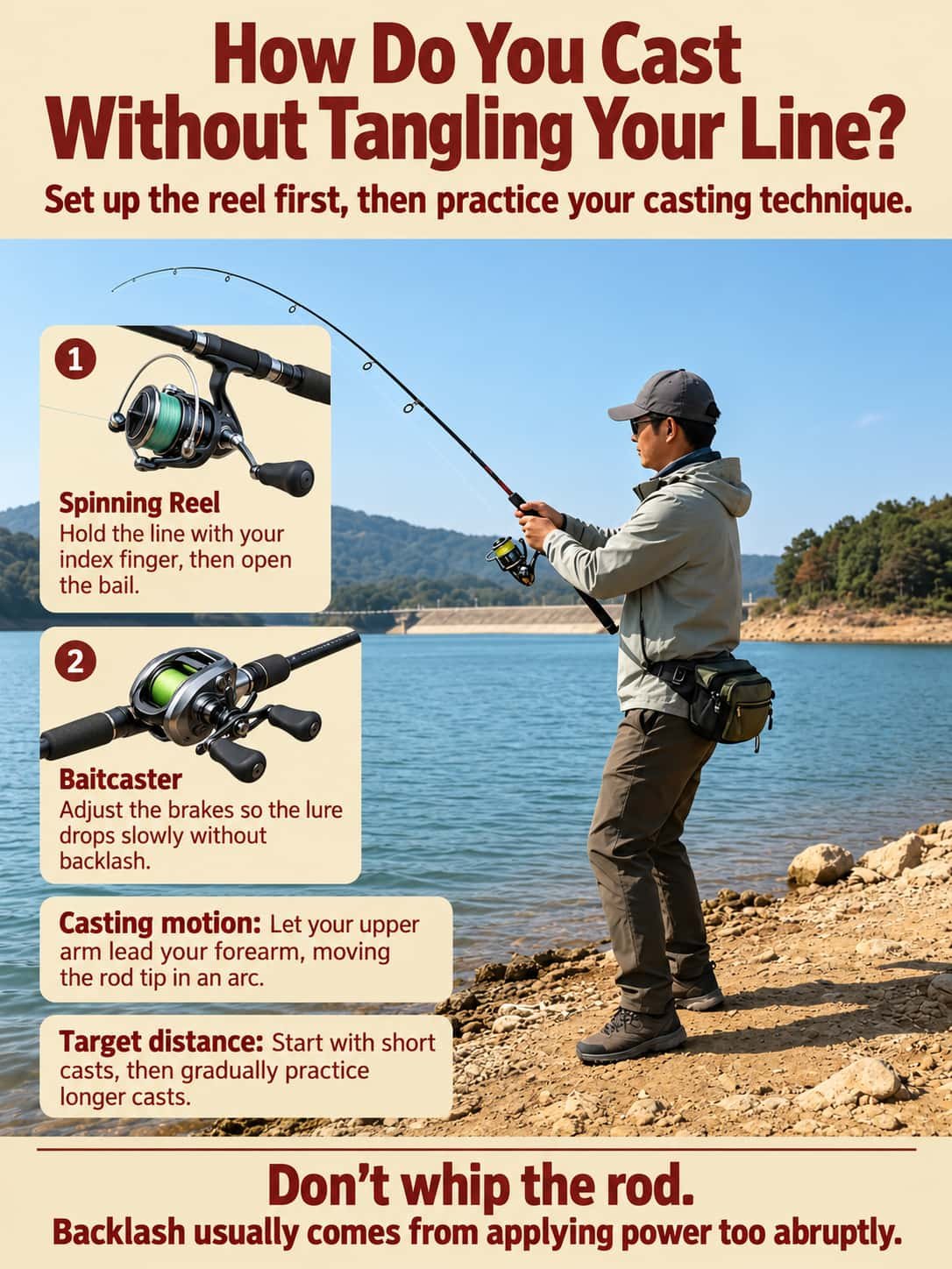 how to cast without line tangles 6