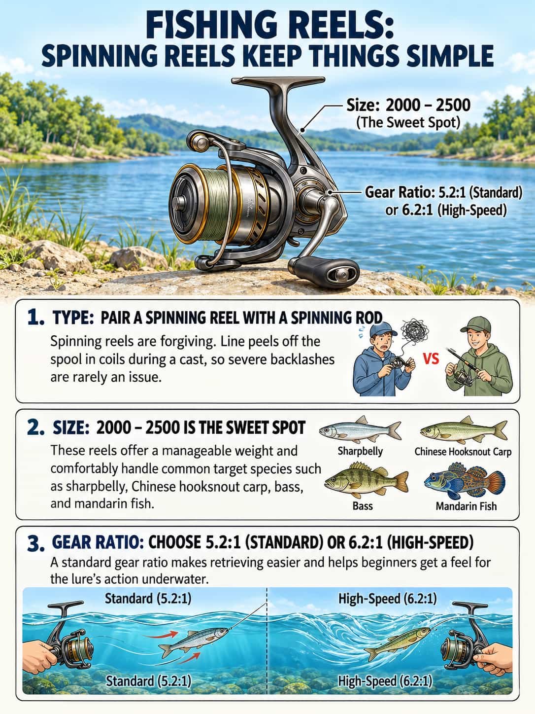 how to choose a spinning reel for beginners 3