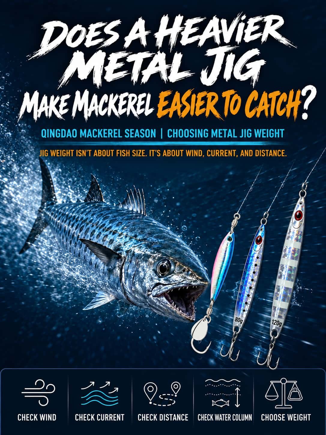 how to choose metal jig weight for mackerel 1