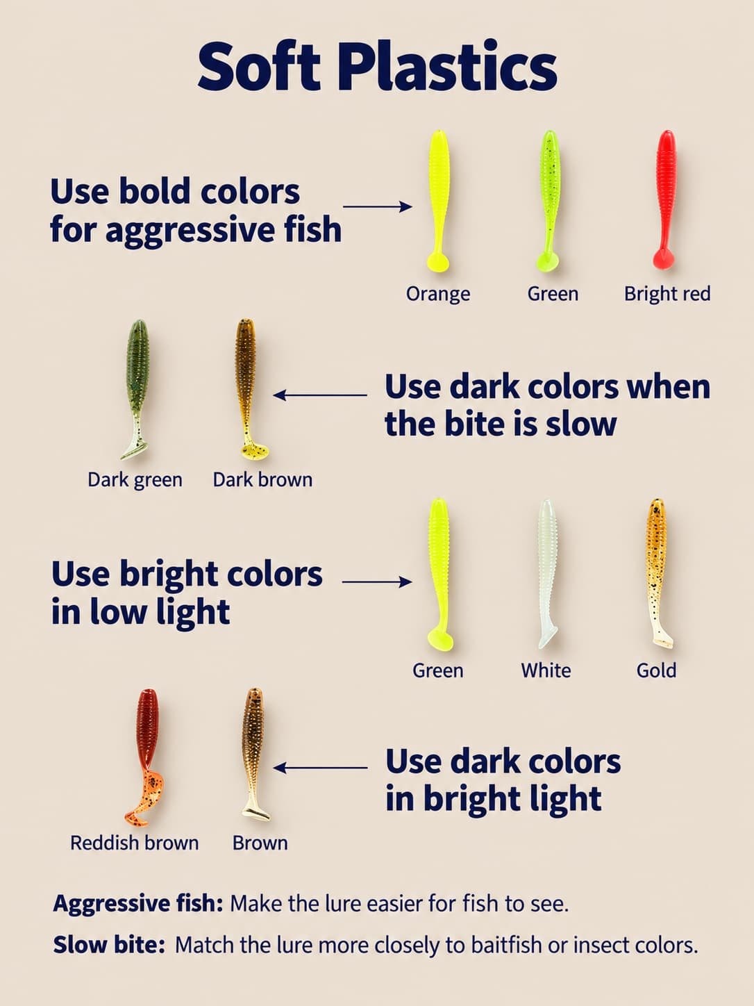 how to choose soft plastic lure colors 3