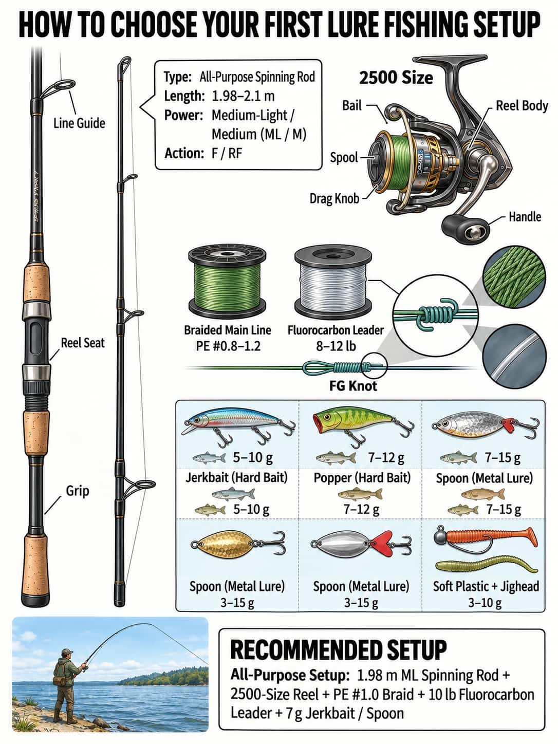 how to choose your first lure fishing setup 1