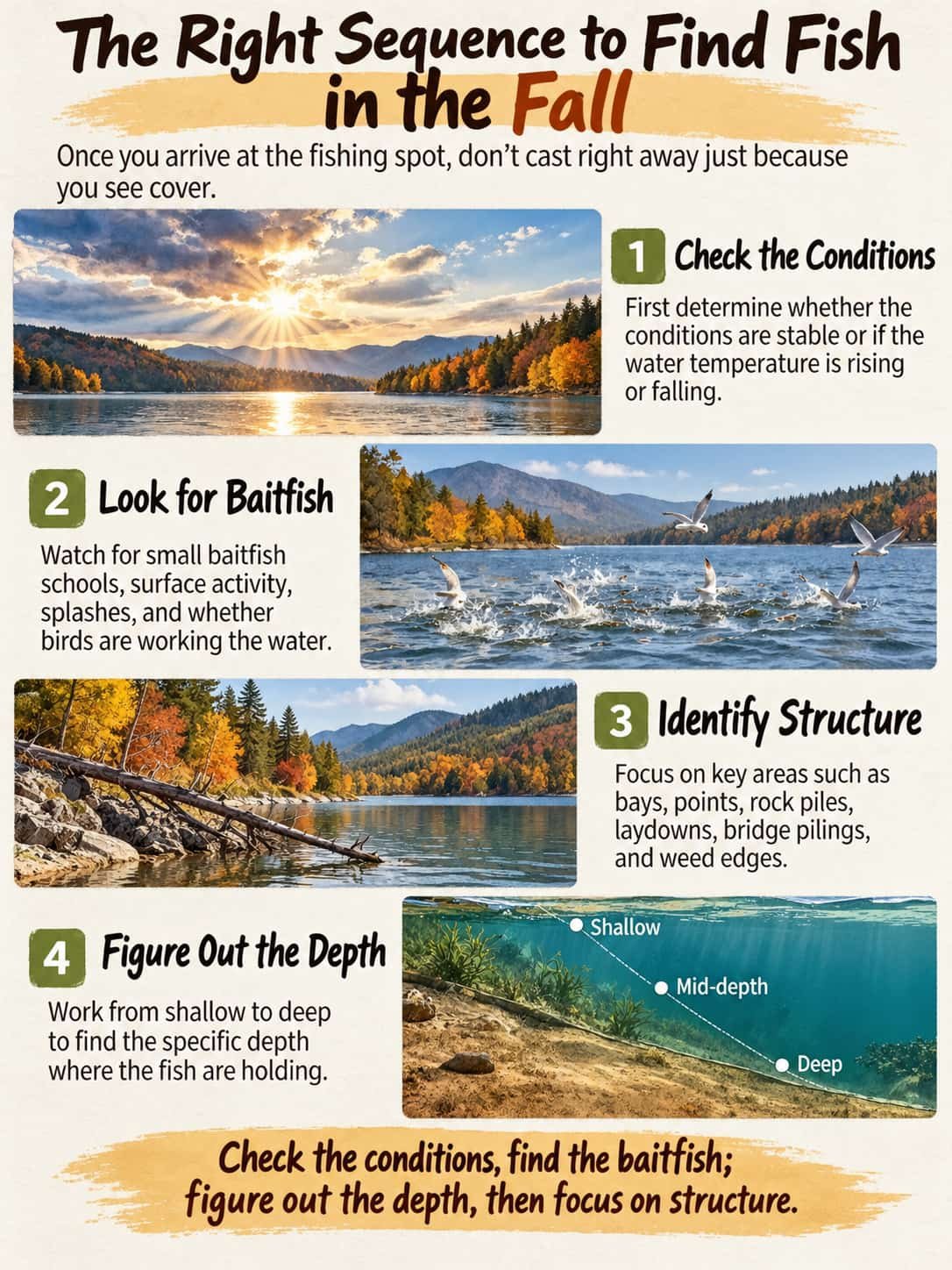 how to find fish in the fall 4