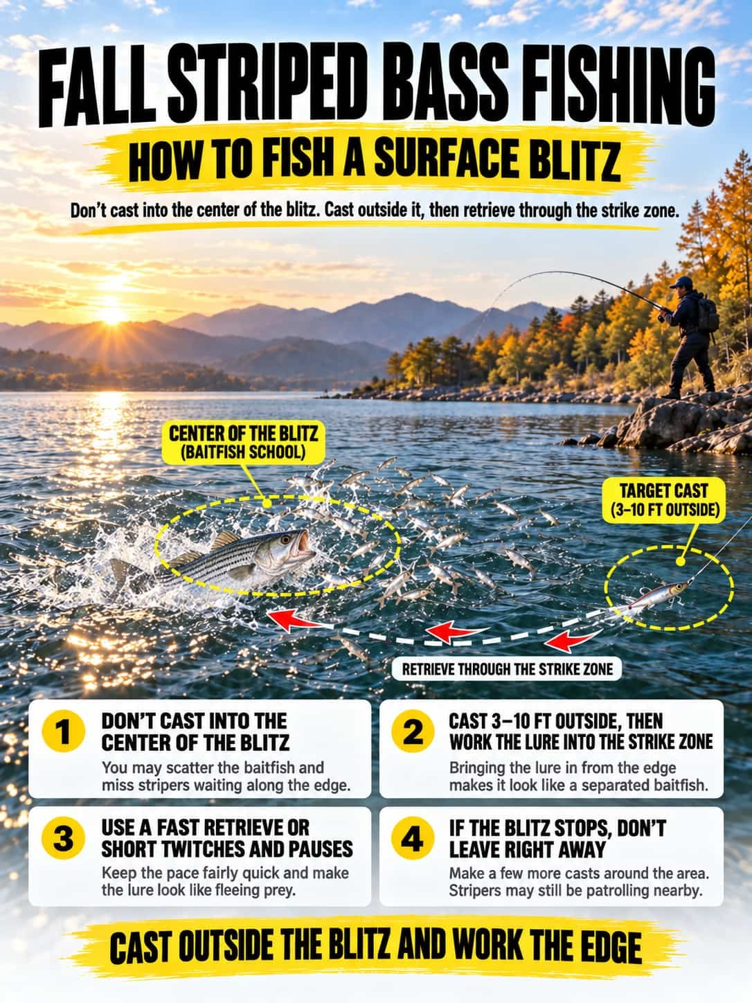 how to fish a striped bass blitz 8