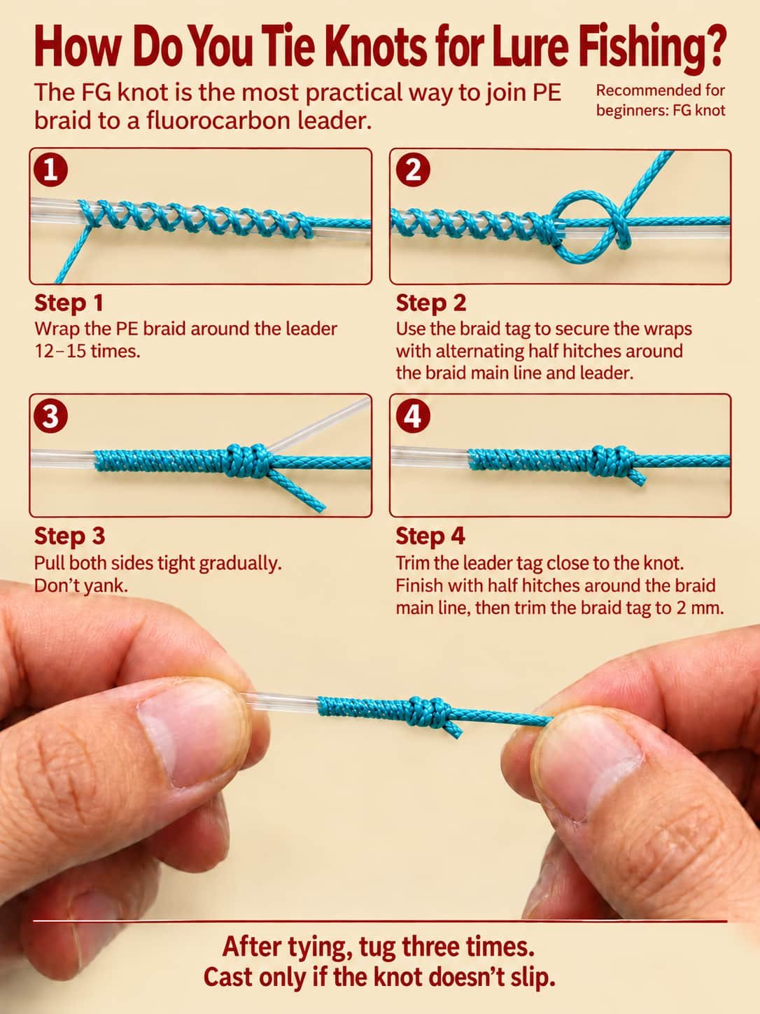 how to tie an fg knot 4