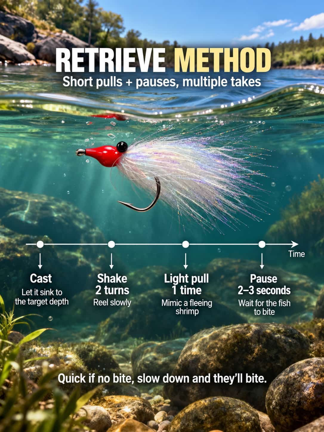 ice shrimp retrieve technique 4