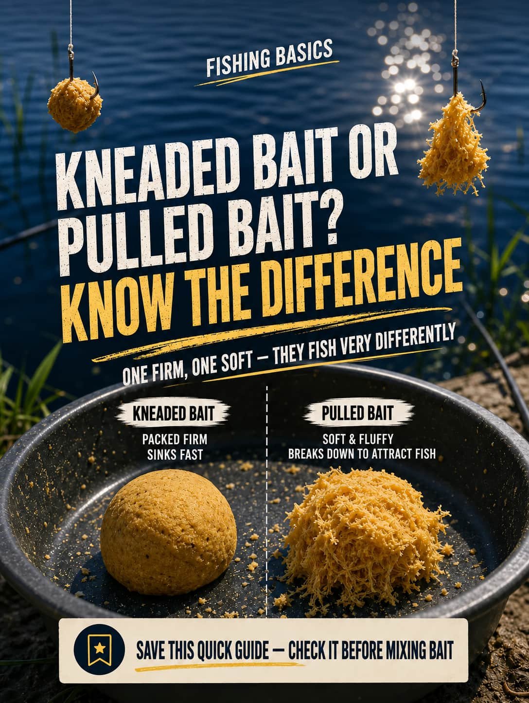 kneaded bait vs pulled bait 1