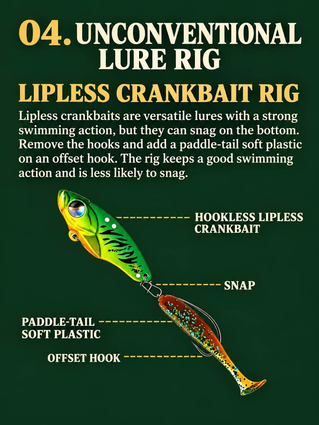 lipless crankbait paddle tail rig 5