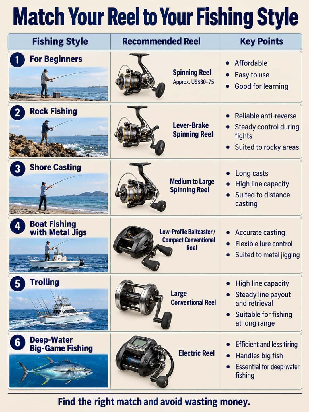 match your reel to your fishing style 8