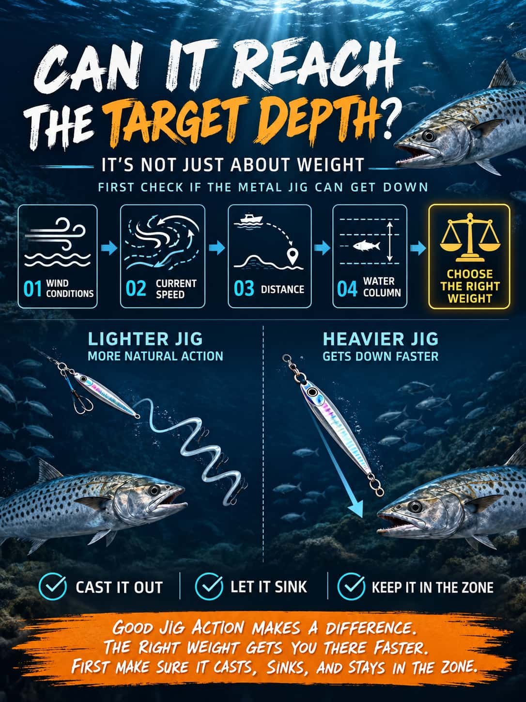 metal jig weight for target depth 2