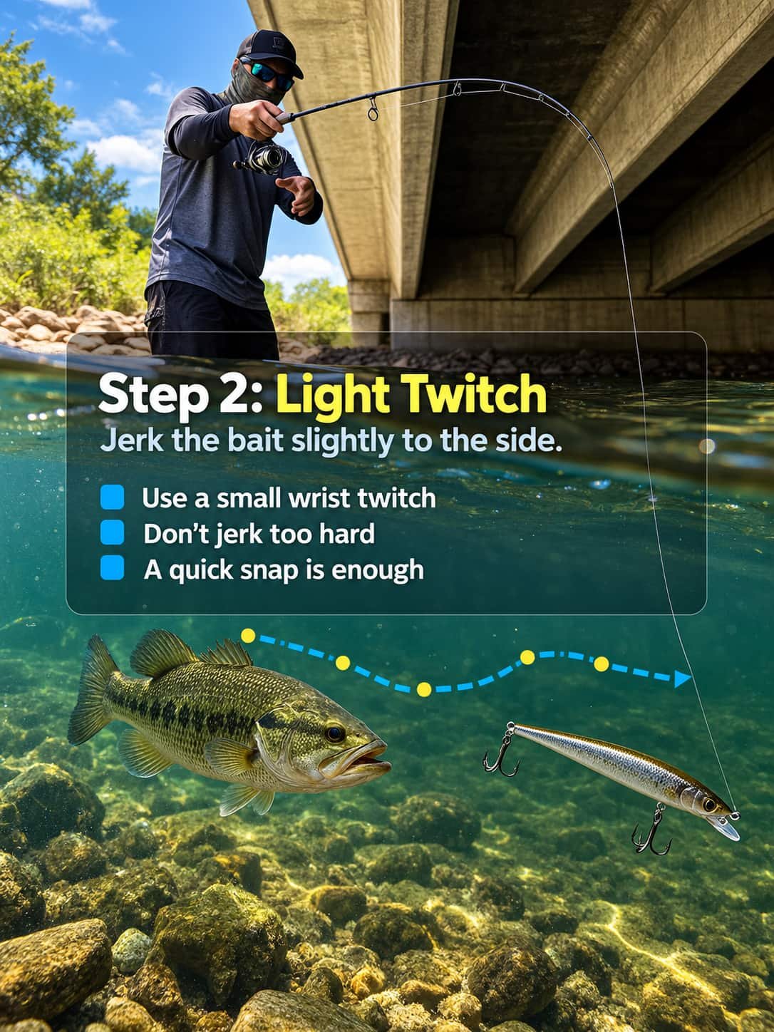 minnow lure light twitch technique 3