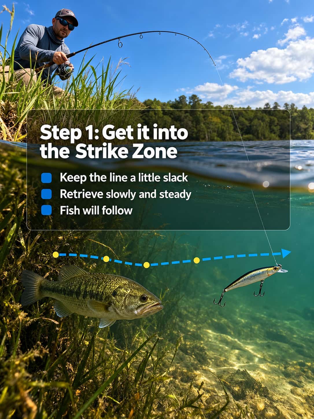 minnow lure strike zone retrieve 2