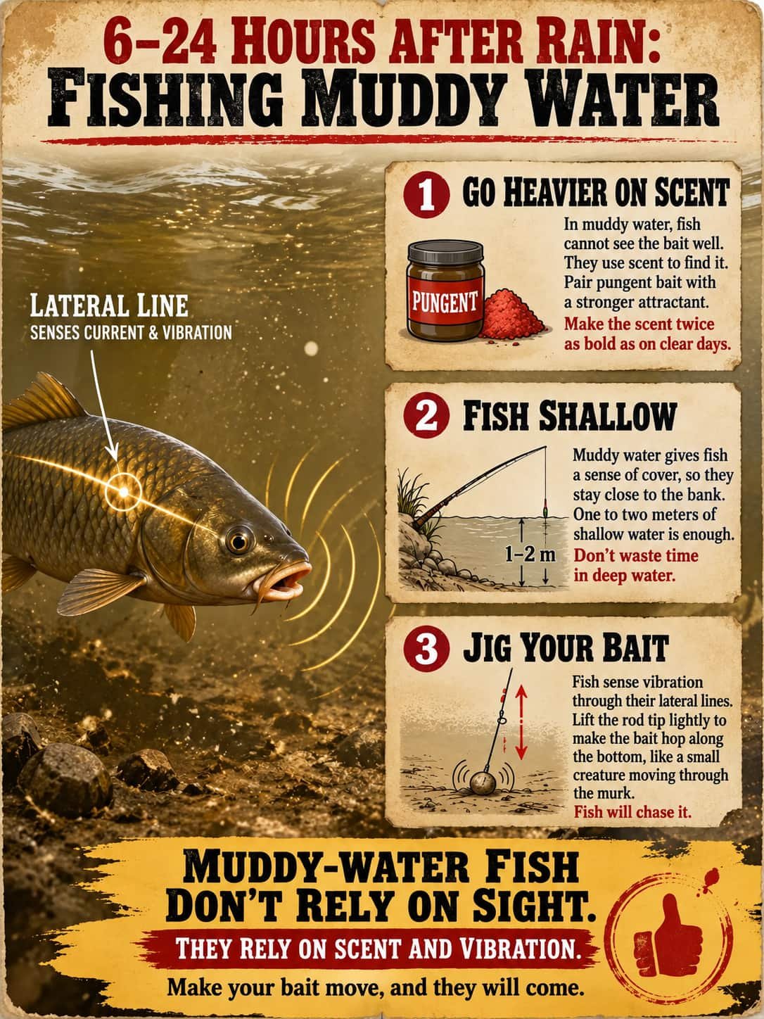 muddy water fishing tactics after rain 5