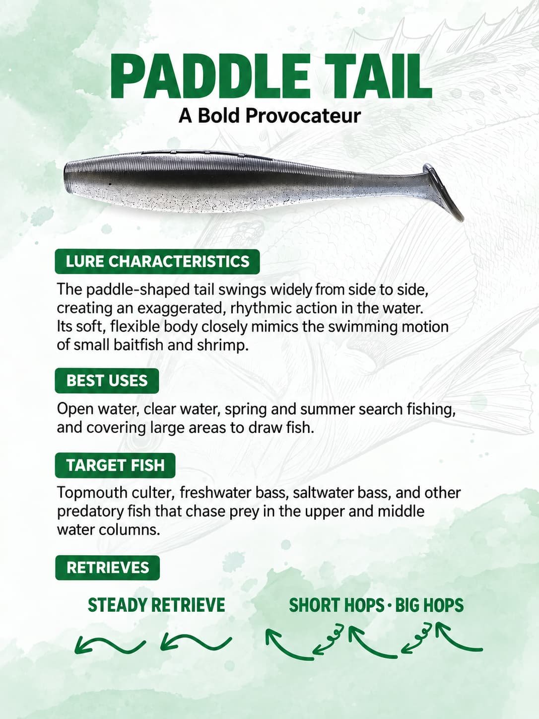 paddle tail soft plastic lure 2