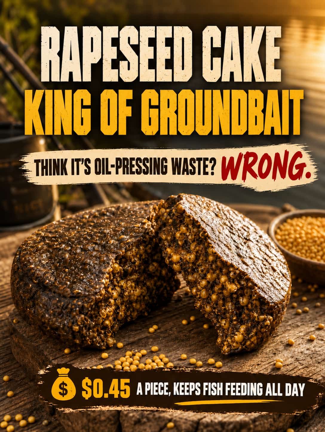 rapeseed cake fishing groundbait 1