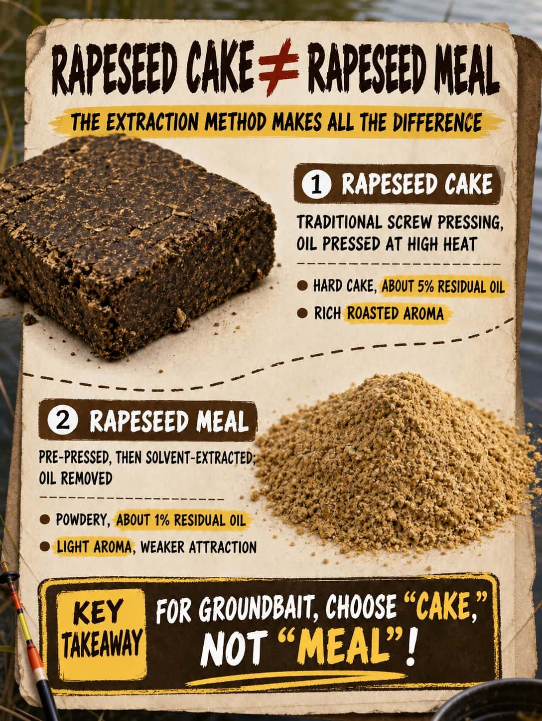 rapeseed cake vs rapeseed meal fishing 2