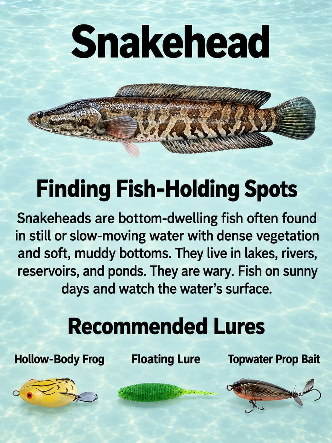 snakehead fishing spots and lures 2