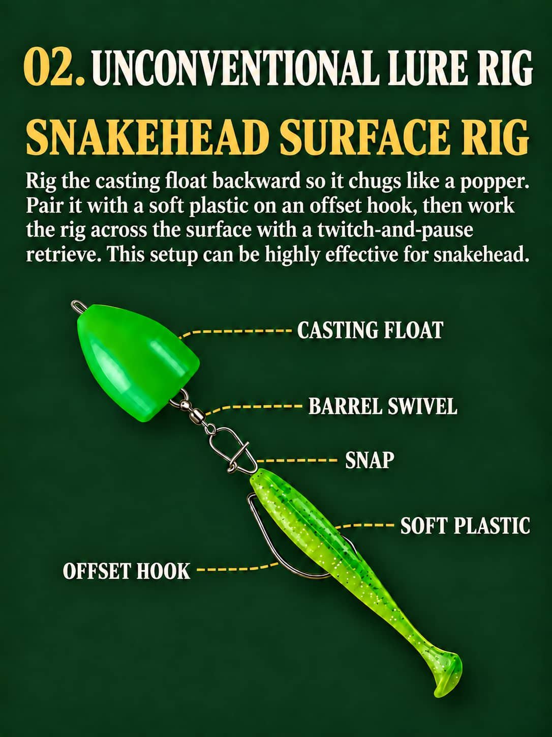 snakehead surface rig 3
