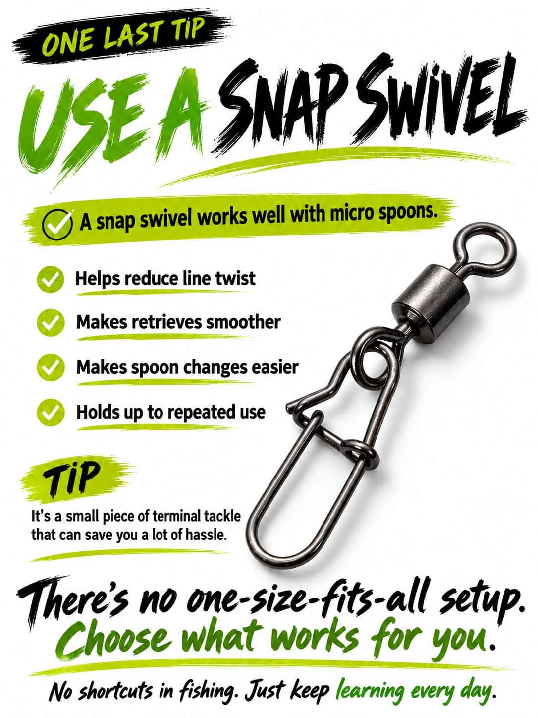 snap swivel for micro spoons 8