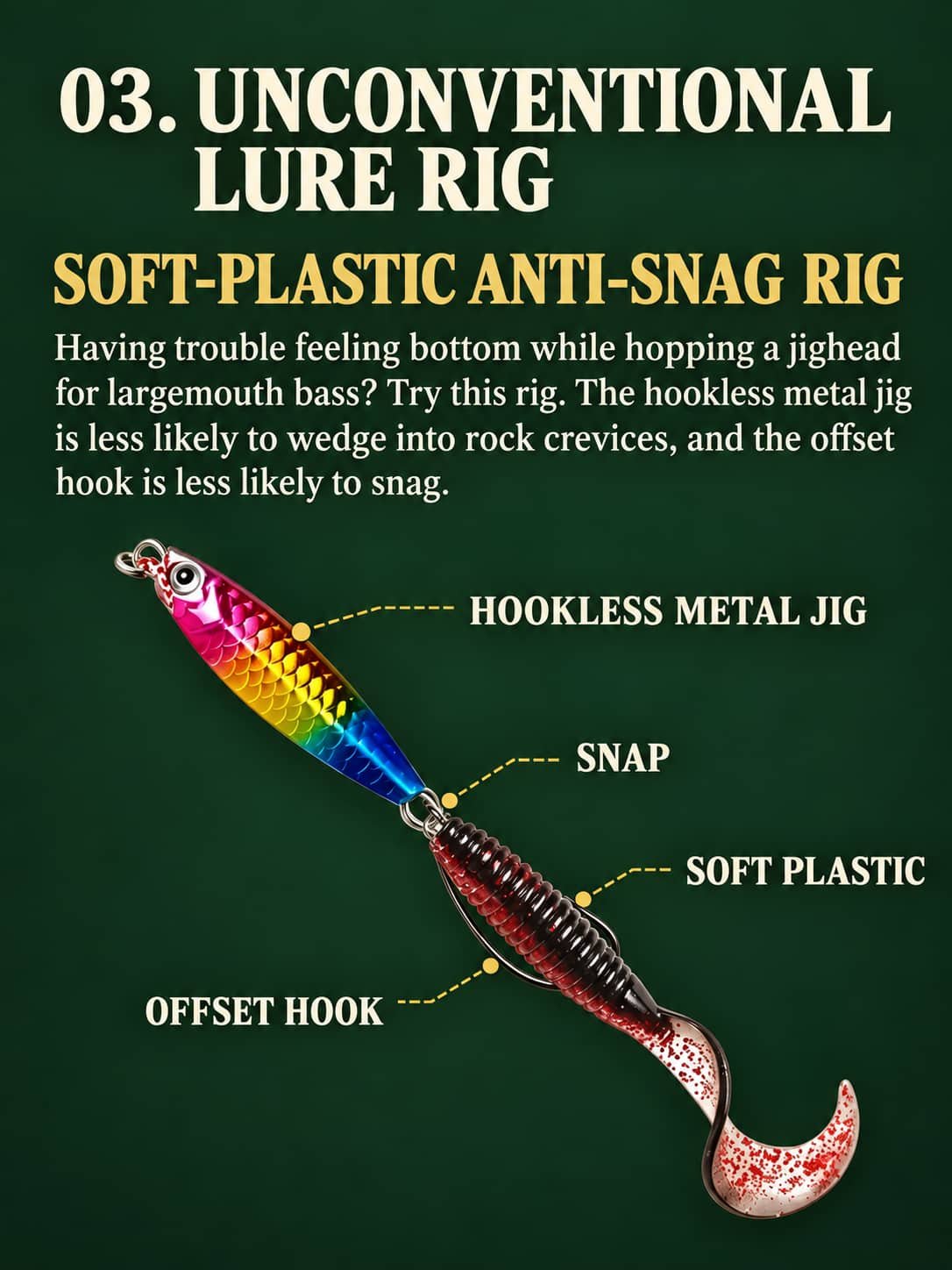 soft plastic anti snag rig 4