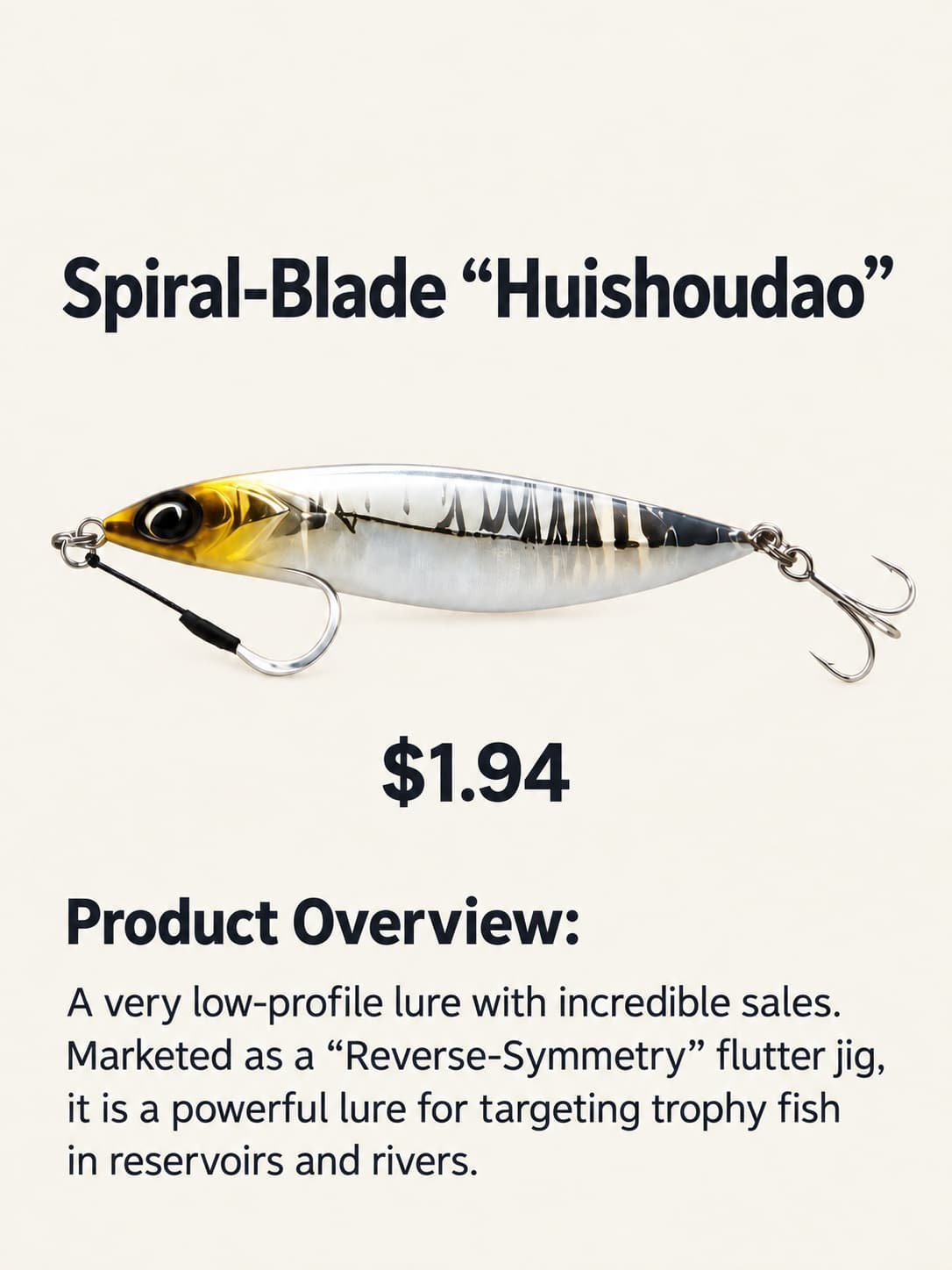 spiral blade huishoudao flutter jig 3