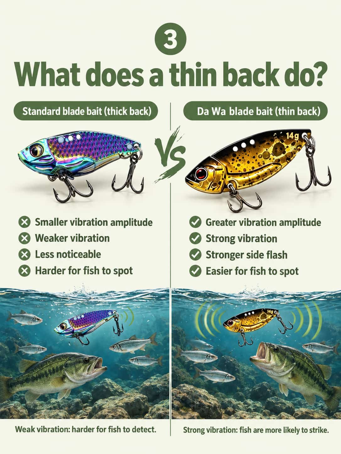 thin back vs thick back blade baits 3