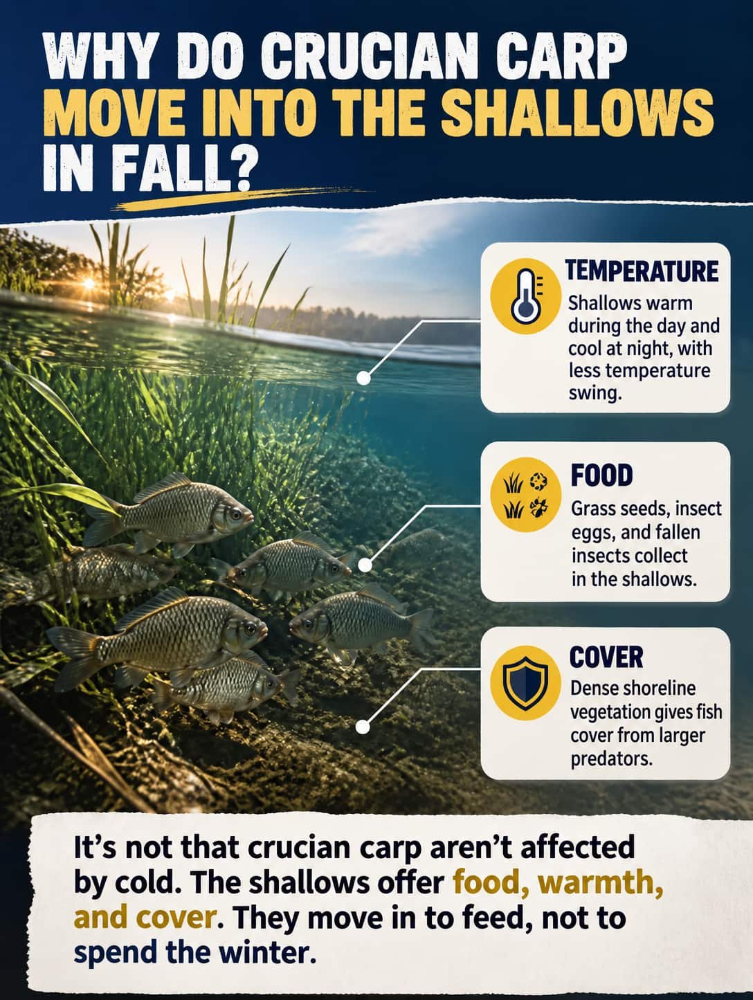why crucian carp move into the shallows in fall 3