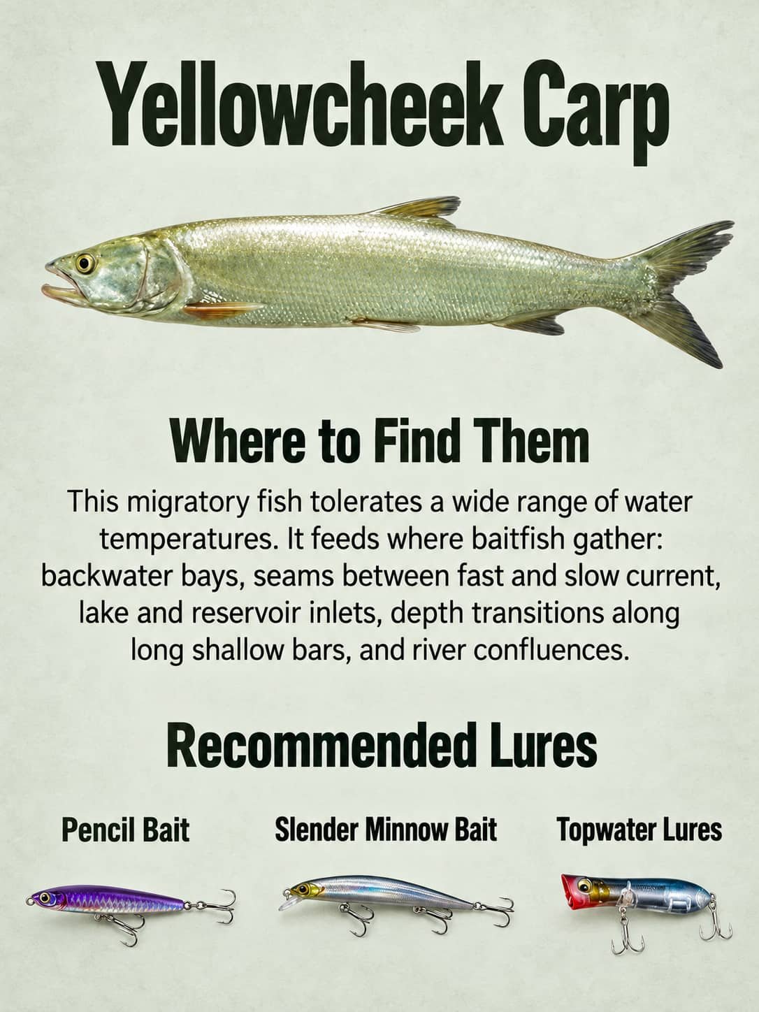 yellowcheek carp feeding spots and lures 4